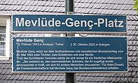 Straßenschild Mevlüde-Genç-Platz