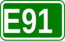 Zeichen der Europastraße 91