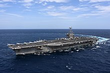 Военный корабль США Гарри С. Трумэн (CVN-75) проходит в Атлантическом океане 11 сентября 2018 г. (180911-N-EA818-2106) .JPG