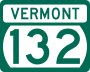 Vermont Route 132 marker