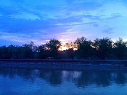 View of canal in tehsil Rawla Mandi of Anupgarh district