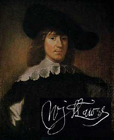 William Lawes, portrét s autogramem