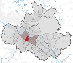 Lage des statistischen Stadtteils Wilsdruffer Vorstadt/Seevorstadt-West in Dresden