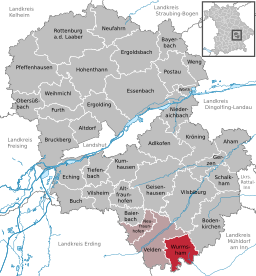Läget för Wurmsham i Landkreis Landshut