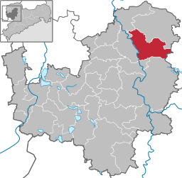 Läget för kommunen Wurzen i Landkreis Leipzig