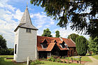 'Church of St Andrew' Greensted, Ongar, Essex, Англия - с юго-запада. JPG