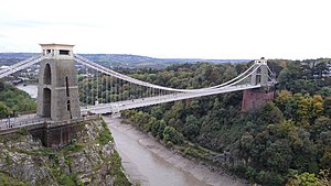 The Clifton Suspension Bridge.