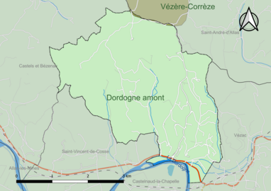 Carte en couleur présentant le(s) SAGE couvrant le territoire communal