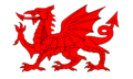 Heraldic Welsh Red Dragon.