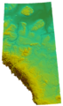 physische Karte (Färbung nach Höhenlage)