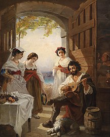 Tavarn napolitan, gant Anton Romako (1889)