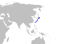 Mapa de distribución de A. japonicus.