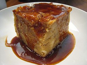 Banana foster bread pudding.