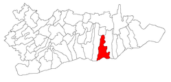 Kommunens beliggenhed i distriktet Călăraşi