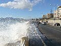 Paquet de mer sur le boulevard du Midi