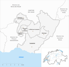 Localisation de District de Lausanne