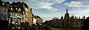 ☎∈ Panorama of King's Parade, Cambridge, UK viewed south from the Senate House.