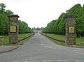 Coombe Abbey vista a partir da entrada da propriedade.