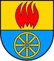 vier Flammen symbolisieren Ortsteile und Geschichte von Jesendorf DE