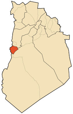Localização do distrito dentro da província de El Bayadh