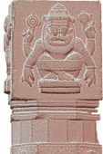 Kammanan's Krishna Pillar Another side Yoga Narasimha sculpture