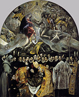 El entierro del Conde de Orgaz (1587), el Greco, iglesia de Santo Tomé (Toledo).