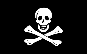 Piracy on high sea flag