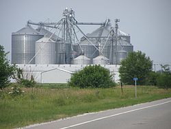 Grain Elevator along the tracks serving western Indiana farmers