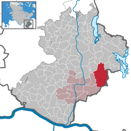 Läget för kommunen Gudow i Kreis Herzogtum Lauenburg