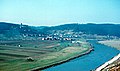 Neckar und Burg Guttenberg von Gundelsheim 1960