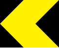 Left curve chevron