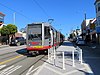 An inbound train at Taraval and 19th Avenue, 2019