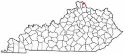 Location of Silver Grove, Kentucky