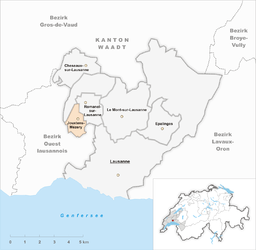 Jouxtens-Mézery – Mappa