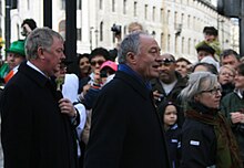 Livingstone attends the 2007 St Patrick's Day celebrations in London. Ken Livingstone 2007.jpg