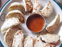 Kothey, a pan-fried momo variety