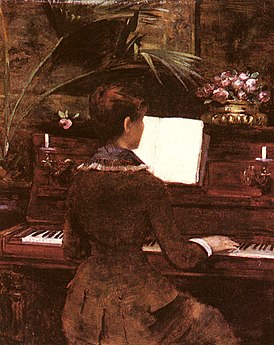 Al piano. 1880