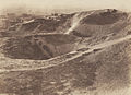 現在公園となっている場所にあった別名« Carrières d'Amérique »（アメリカの採石場）と言われた石膏採掘場（1852年撮影）。