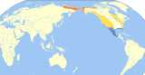 Aire de répartition du Bécassin à long bec