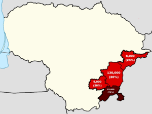 Procentajul populației poloneze pe municipalități, în conformitate cu datele recensământului din 2011.