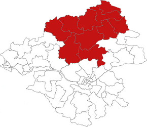 Arrondissement Châteaubriant na mapě departementu Loire-Atlantique