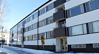 An apartment building built in the 1960s.