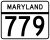 Maryland Route 779 marker