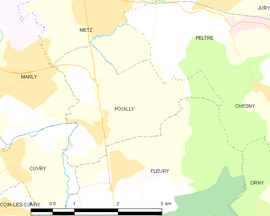 Mapa obce Pouilly