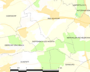 Poziția localității Dieffenbach-lès-Wœrth