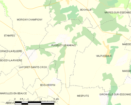 Mapa obce Puiselet-le-Marais