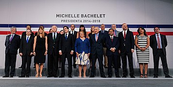 Gabinete inaugural de Michelle Bachelet, presentado el 24 de enero de 2014.