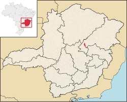 Localização de Couto de Magalhães de Minas em Minas Gerais