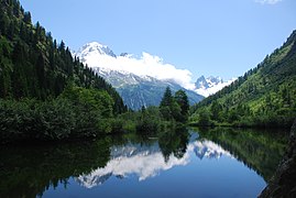 Mont Blanc-massivet set fra passet