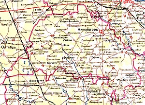 Никологорский район на карте